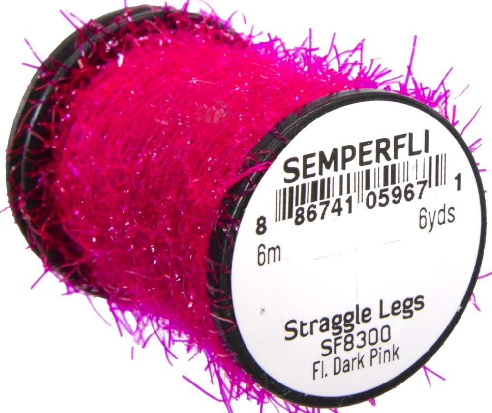 Semperfli Straggle Legs Sf8300 Fluorescent Dark Pink Fly Tying Materials (Product Length 6.56 Yds / 6m)